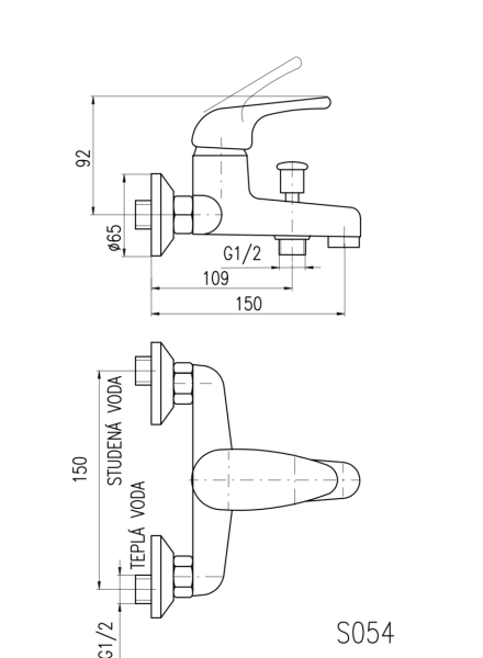 Смеситель для ванны Rav Slezak Sazava SA054.5/1 Смеситель для ванны Rav Slezak Sazava SA054.5/1