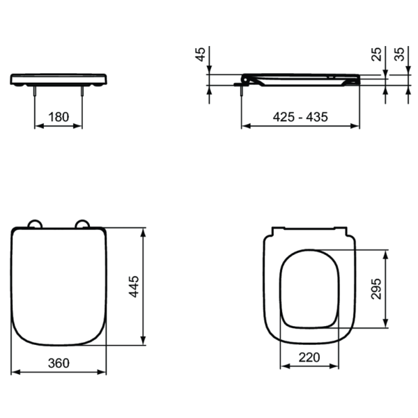 Крышка-сиденье Ideal Standard i.life B T468201 Крышка-сиденье Ideal Standard i.life B T468201