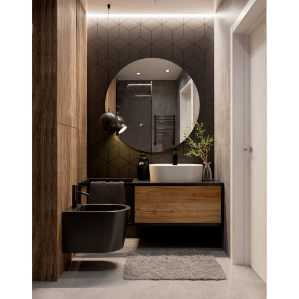 Биде подвесное AQUAme AQM2101MB матовое черное