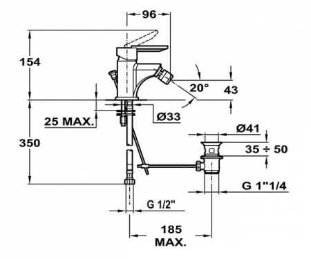 Смеситель для биде Mofem Rumba 154-0038-10
