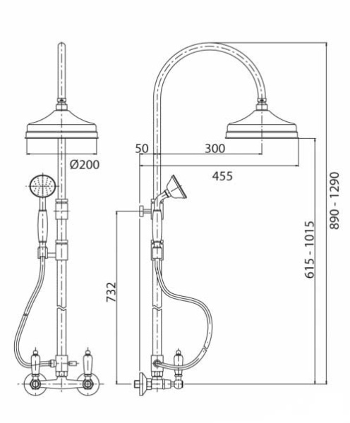 Душевая система Cezares FIRST FIRST-CD-02-Bi Душевая система Cezares FIRST FIRST-CD-02-Bi