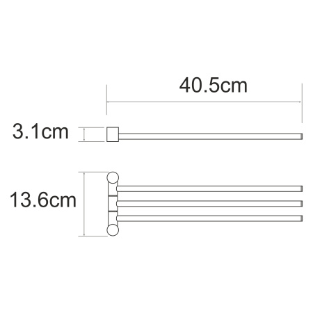 Держатель полотенец WasserKRAFT K-1033B