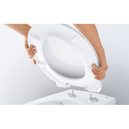 Унитаз напольный безободковый Grohe Bau Ceramic, вертикальный выпуск 39346 000 (39346000)