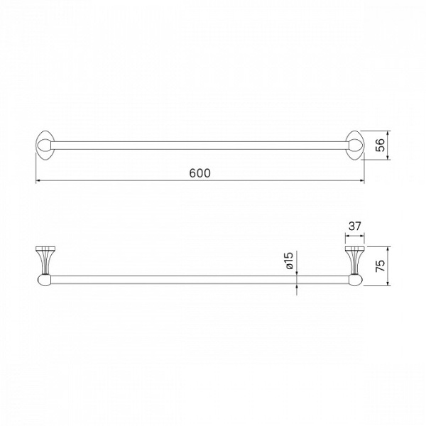 Полотенцесушитель одинарный IDDIS Male сплав металлов (MALSS10i49)