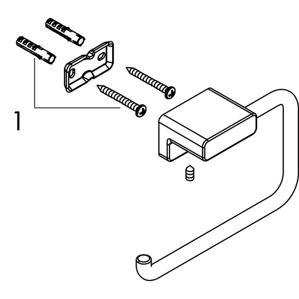 Держатель туалетной бумаги Hansgrohe AddStoris 41771670, матовый черный