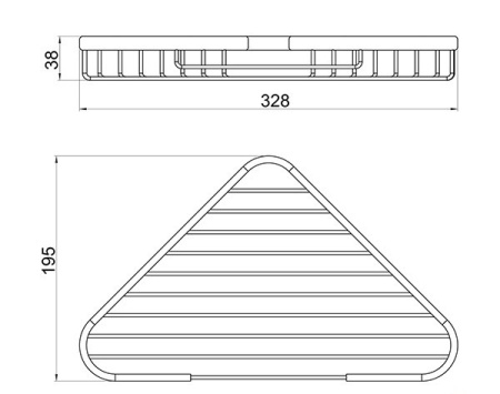 Полка для ванной угловая Novaservis Metalia 6035.0