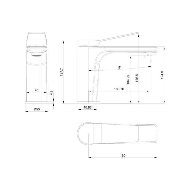 Смеситель для раковины WONZON & WOGHAND, хром WW-XH-012-CR Смеситель для раковины WONZON & WOGHAND, хром WW-XH-012-CR