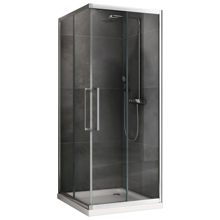 Душевой уголок (90х90) ABBER Schwarzer Diamant AG02090H хром