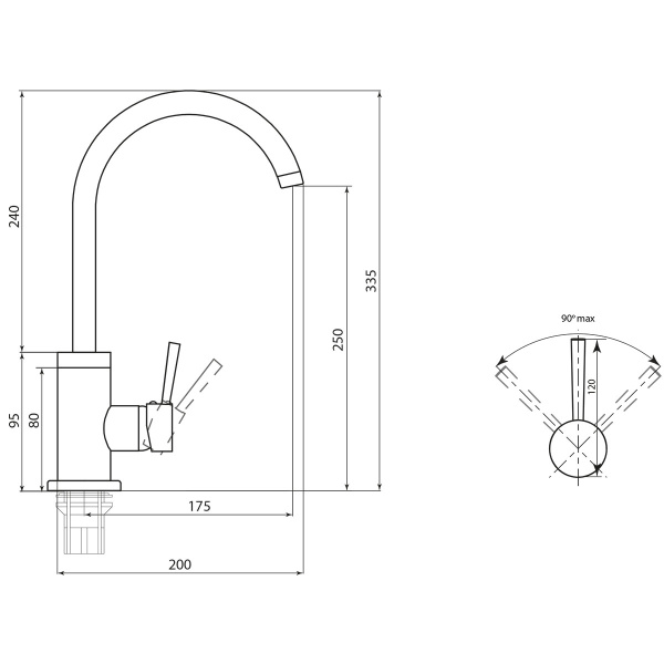 Смеситель для кухни Славен Город Д СЛ-ОД-Д28