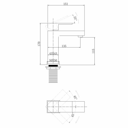Смеситель ABBER Daheim AF8210W для раковины, белый матовый