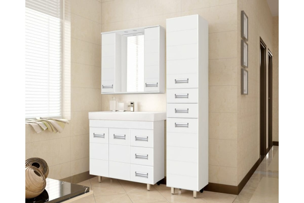 Пенал напольный Style Line Ирис 36 ЛС-00000195 белый