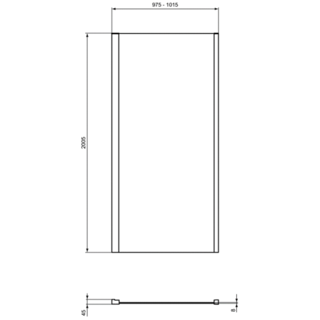 Реверсивная фиксированная панель 100 см Ideal Standard I.Life L, T4866EO
