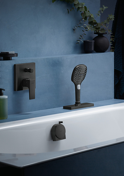 Смеситель для ванны встраиваемый Hansgrohe Metropol 32546340 шлифованный черный хром