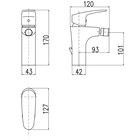 Смеситель для биде Rav Slezak Amur AM745.5
