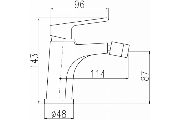 Смеситель для биде Rav Slezak Colorado CO145.5KCMATZ