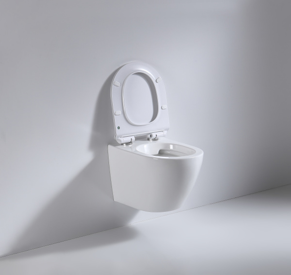 Подвесной безободковый унитаз с сиденьем микролифт beWash Minimal BKWHR003480