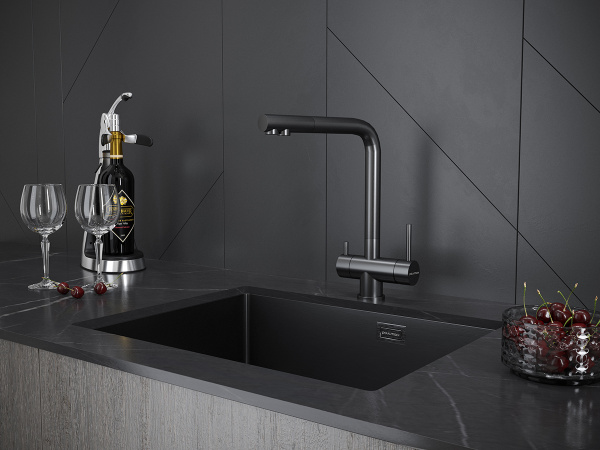 Смеситель для кухни с подключением к фильтру  Paulmark Skalen Sk213020-GM