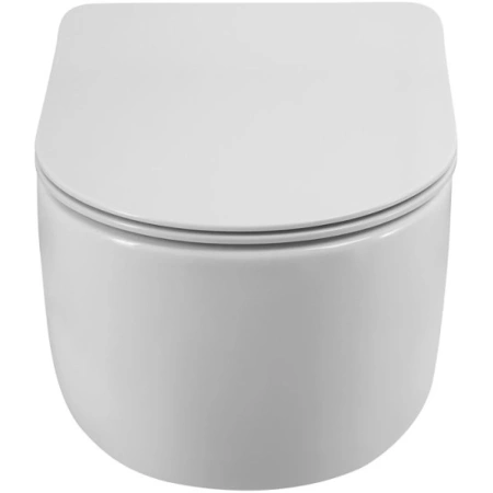 Унитаз подвесной BelBagno Soft BB084CH-TOR/SC безободковый, торнадо, с сиденьем микролифт