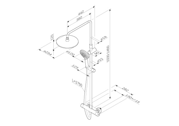 Душевая система Am.Pm Like F0780464