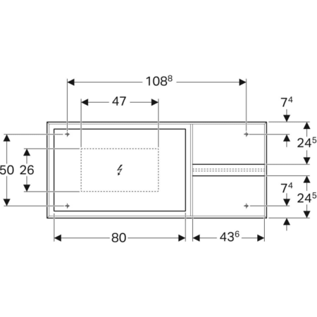 Зеркало с подсветкой GEBERIT Citterio 500.571.JI.1