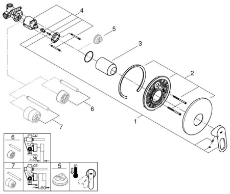 Смеситель для душа Grohe BauLoop 29080 000 (29080000) хром