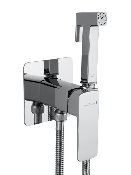 Смеситель с гигиеническим душем встраиваемый WONZON & WOGHAND EDGE, хром WW-88829003-CR Смеситель с гигиеническим душем встраиваемый WONZON & WOGHAND EDGE, хром WW-88829003-CR