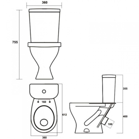 Унитаз-компакт Sanita Формат FRTSACC01020713