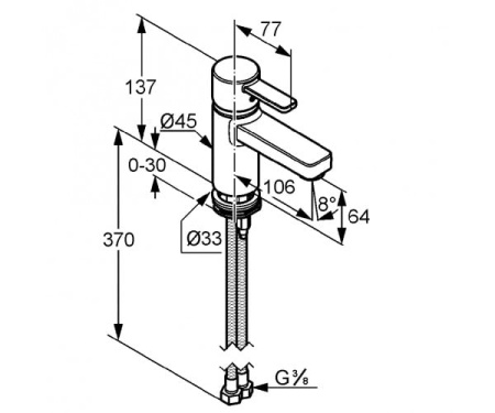 Смеситель для раковины Kludi Zenta 382519175