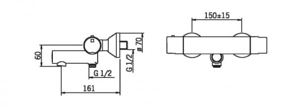 Смеситель для ванны и душа Oras Il Bagno Alessi One 8575U Смеситель для ванны и душа Oras Il Bagno Alessi One 8575U