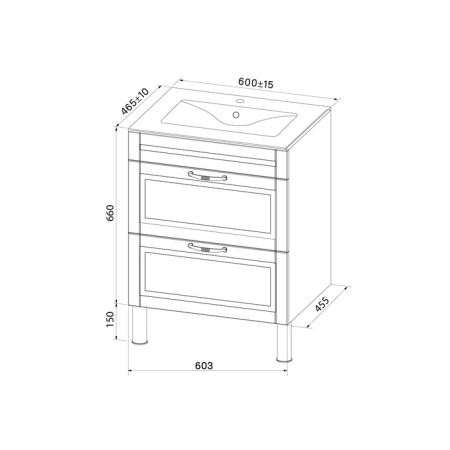 Тумба с раковиной Iddis Oxford 60 OXF60N0i95K