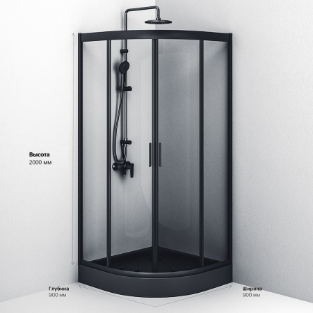 Душевой уголок (90х90) Am.Pm Gem W90G-401-090BT