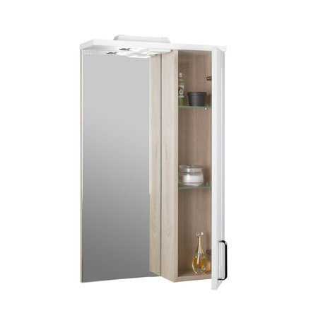 Шкаф-зеркало, IDDIS SEN5000i99, белый/дерево