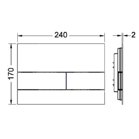 Панели смыва Square TECE 9240812