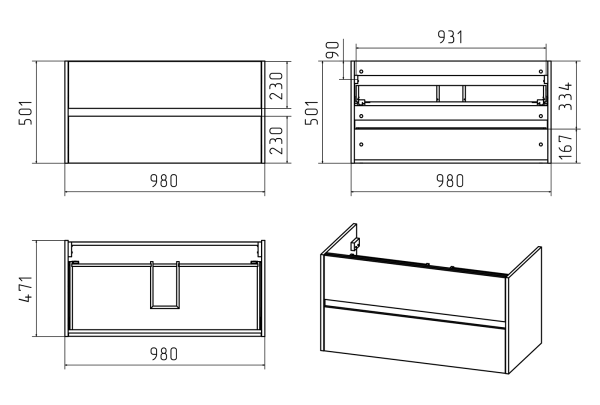 Тумба с раковиной Misty Алиса 100  УТ000011216