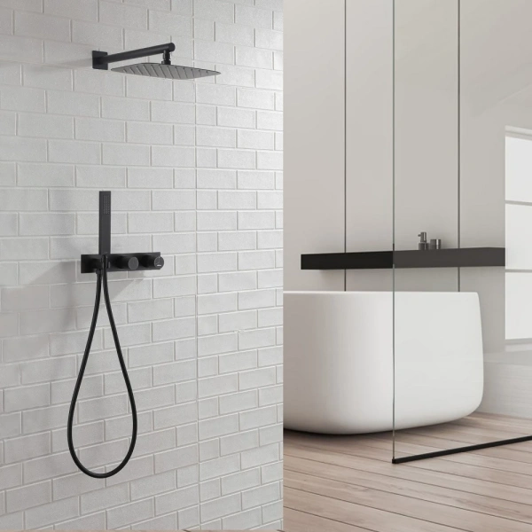 Душевой комплект ABBER Daheim AF8718B скрытого монтажа без излива, черный