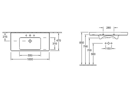 Раковина Villeroy&Boch Subway 2.0 7175A001