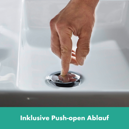 Смеситель для раковины на 3 отверстия с донным клапаном Push-Open Hansgrohe Tecturis E 73030000 хром