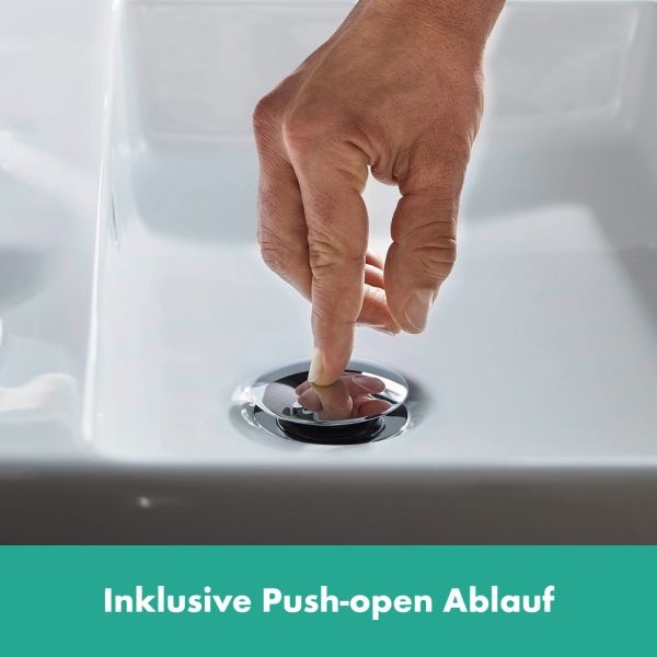 Смеситель для раковины на 3 отверстия с донным клапаном Push-Open Hansgrohe Tecturis S 73330000 хром