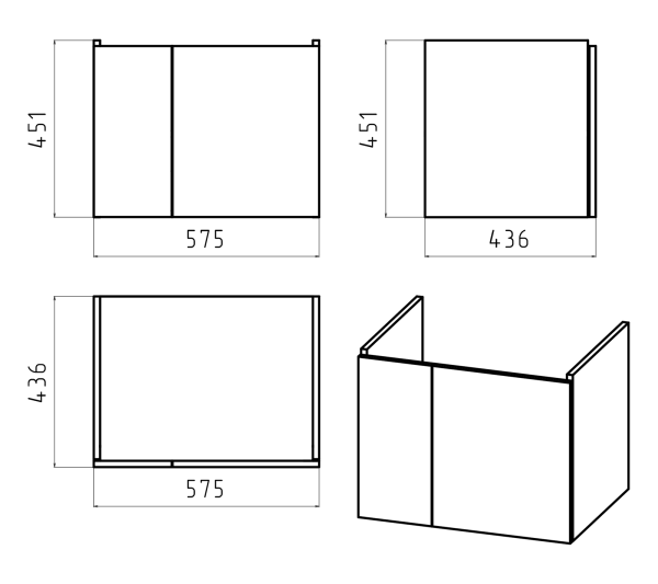 Тумба под раковину Misty Лира 60  Пр-Лир06060-50По