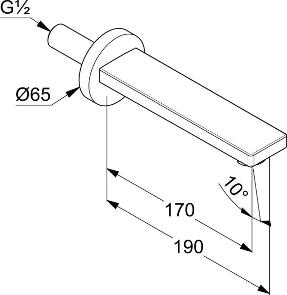 Излив для ванны Kludi Zenta SL 4860005