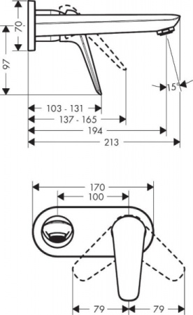 Смеситель для раковины Hansgrohe Novus 71127000