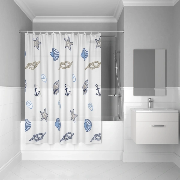 Штора для ванной комнаты IDDIS Promo P24PV11i11, белый