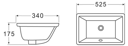 Раковина встраиваемая снизу (53х34,5) BelBagno BB1009