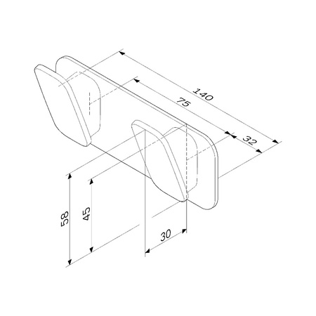 Двойной крючок для полотенец Am.Pm Inspire 2.0 A50A35622