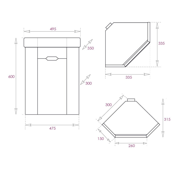 Тумба под раковину подвесная Onika Айленд 35 103502