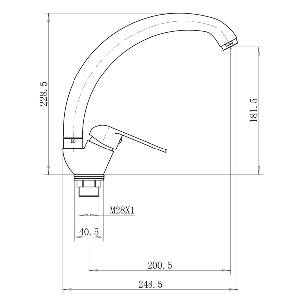 Смеситель для кухни PLStart (PD41082)