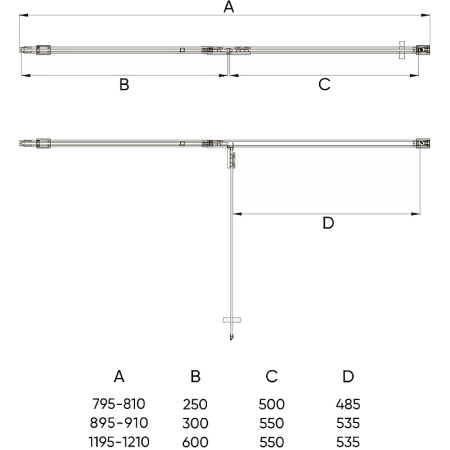 Душевая дверь Veconi Vianno VN-73, (100x195) VN73-100-01-C4