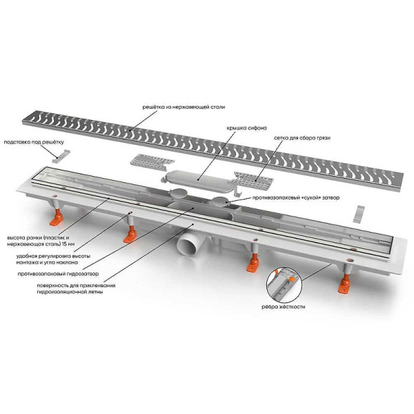 Душевой лоток Veconi Harmony 650 V650H