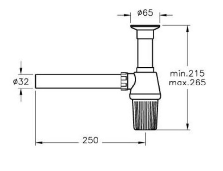 Сифон для раковины (пластиковый) Vitra Syphon A45109, белый