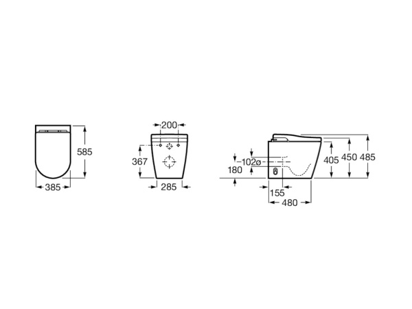 Унитаз приставной Roca Inspira In-Wash In-Tank 803095001